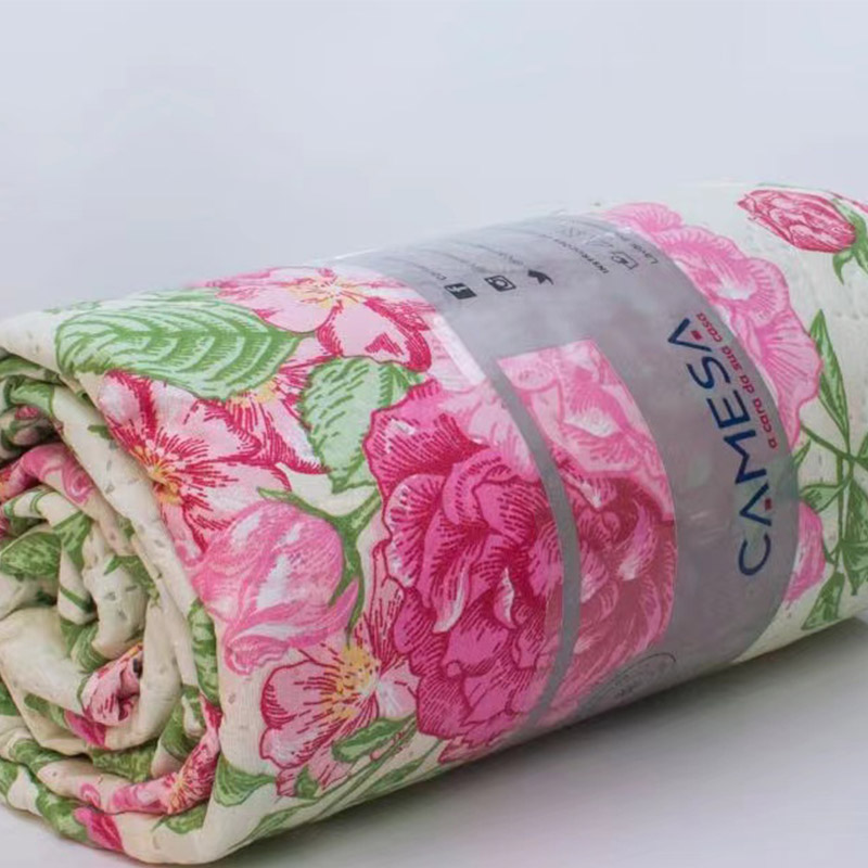 003-Ultrasonic Rose Printed Mjukt överkast