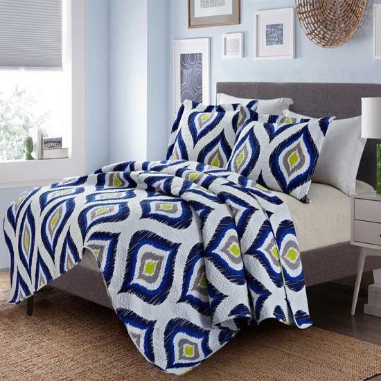 King Size bekväma tryckta Sherpa Reverse Quilts täcken