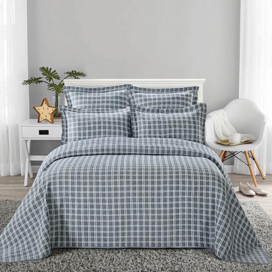 cxmicrotex Box Stitching Quilt Traditionell Jacquard Sängkläder Set