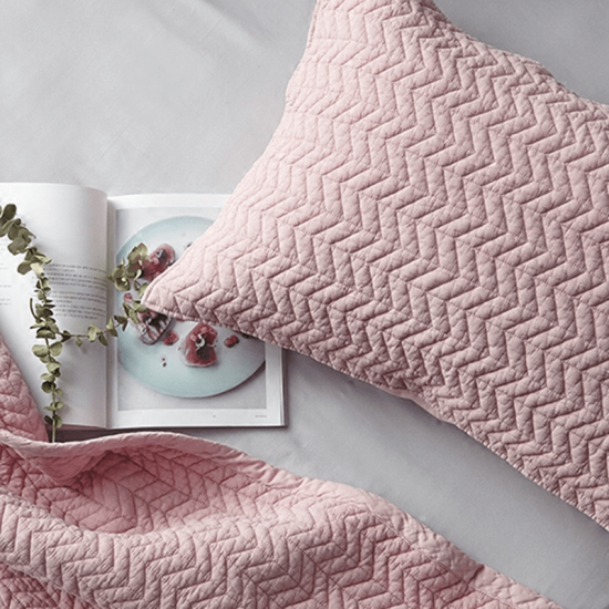Soft Shams plaggtvättade vadderade kuddfodral