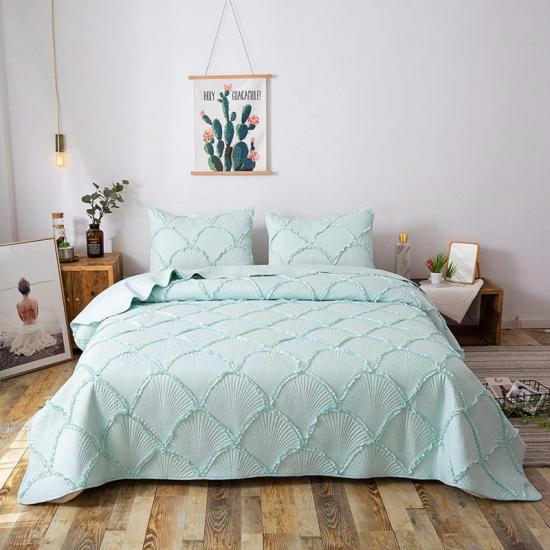 Solid Sängkläder Collection Volanger Quilt Set Vändbart överkast
