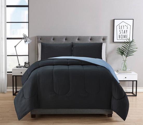 cxmicrotex Vändbar 3PC Comforter Solid Sängkläder Set