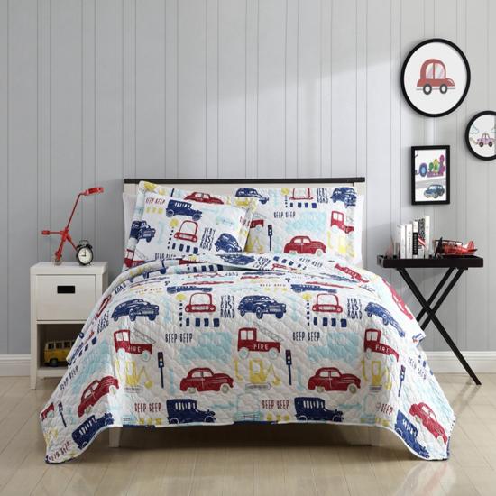 cxmicrotex Barn Quilt Bilmönster Tryckt överkast