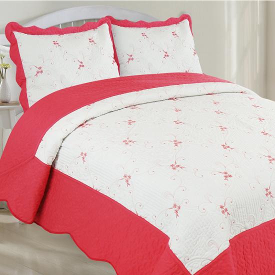 cxmirotex Färgglada Broderier Överkast Quilt Set Queen Sängkläder