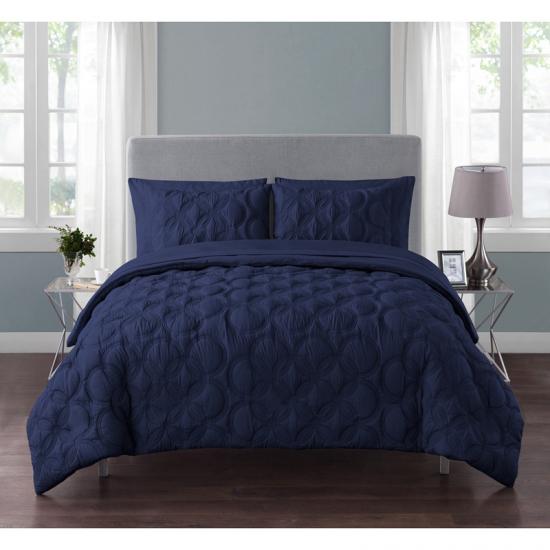 cxmicrotex Solid präglad säng i en påse 7 delar set