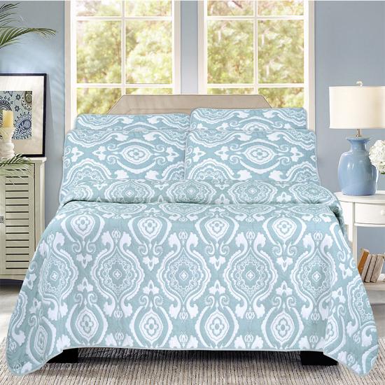 cxmicrotex Jacquard Weaved Överkast Quilt 3 Delar Set