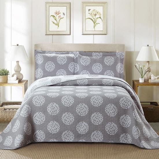 cxmicrotex Full Queen Grå Jacquard Sängkläder Set