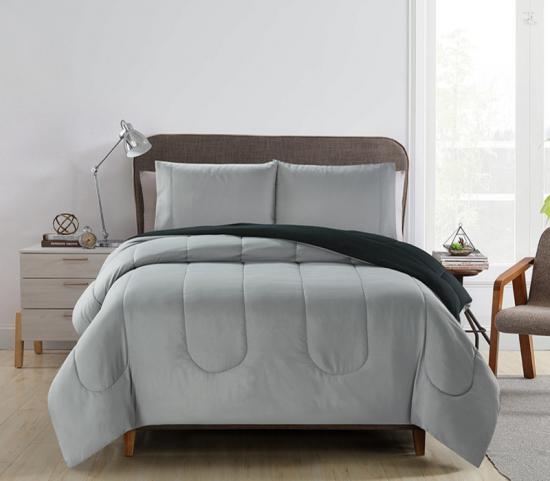 cxmicrotex Vändbar 3PC Comforter Solid Sängkläder Set