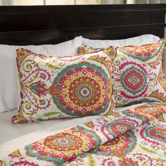 3-delad patchwork Sherpa Reverse Quilt Set